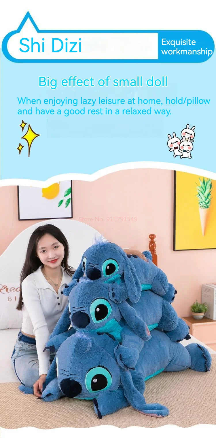 45-80cm Lilo & Stitch Disney Plush Doll Big Stuffed Animals Toys Pillow for Sleep Children Birthday Gift Valentine's Day Present