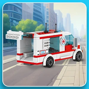 3 in1 City Hospital Building Blocks Toy STEM Sets Rescue Center Ambulance Doctor Nurse DIY Assembly Bricks Toy for Kids Boy Gift