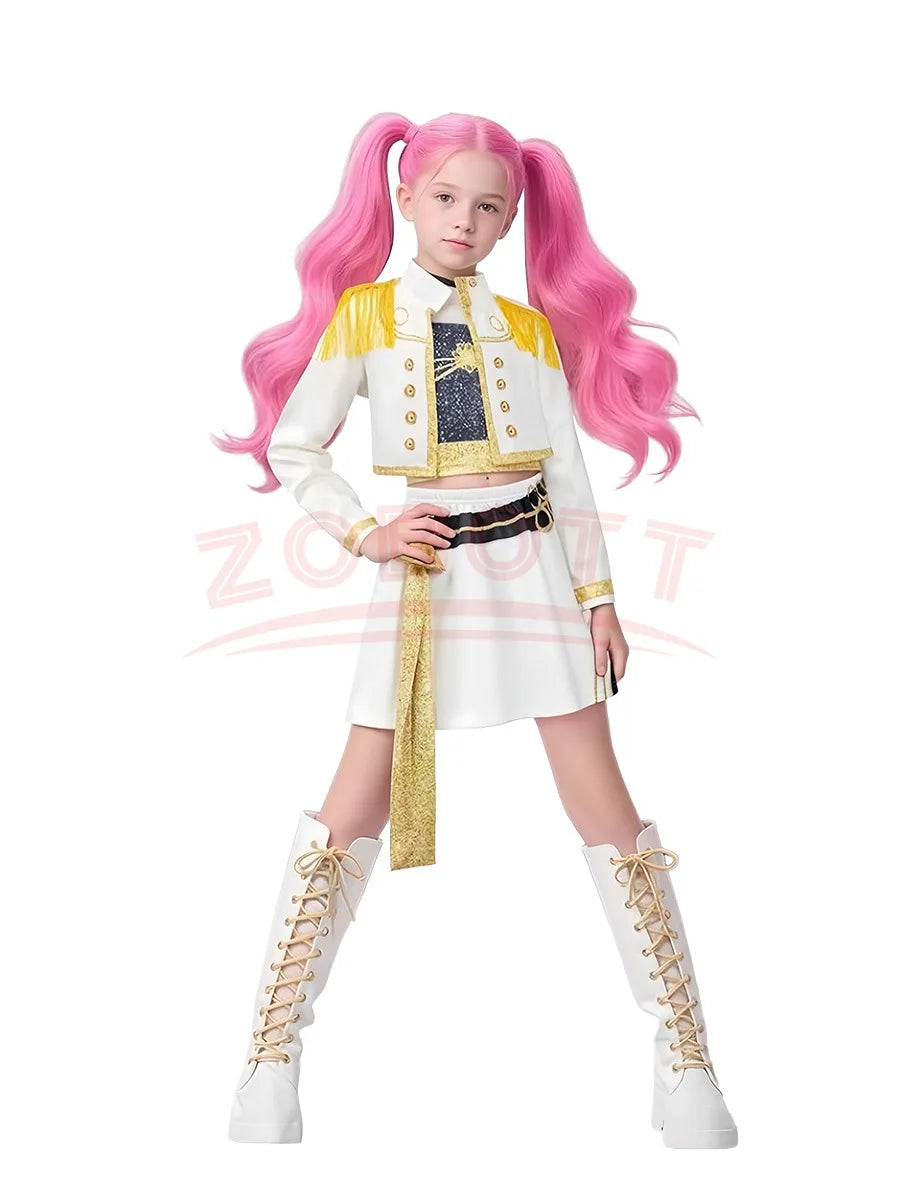 Anime Movie Kids Kpop Demon Hunter Cosplay Rumi Zoey Mira Cosplay Suit Clothes KPop Rumi Zoey Cosplay Costume 3D Print Costume