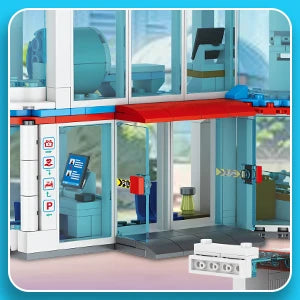 3 in1 City Hospital Building Blocks Toy STEM Sets Rescue Center Ambulance Doctor Nurse DIY Assembly Bricks Toy for Kids Boy Gift