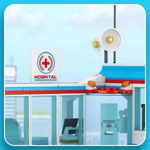3 in1 City Hospital Building Blocks Toy STEM Sets Rescue Center Ambulance Doctor Nurse DIY Assembly Bricks Toy for Kids Boy Gift