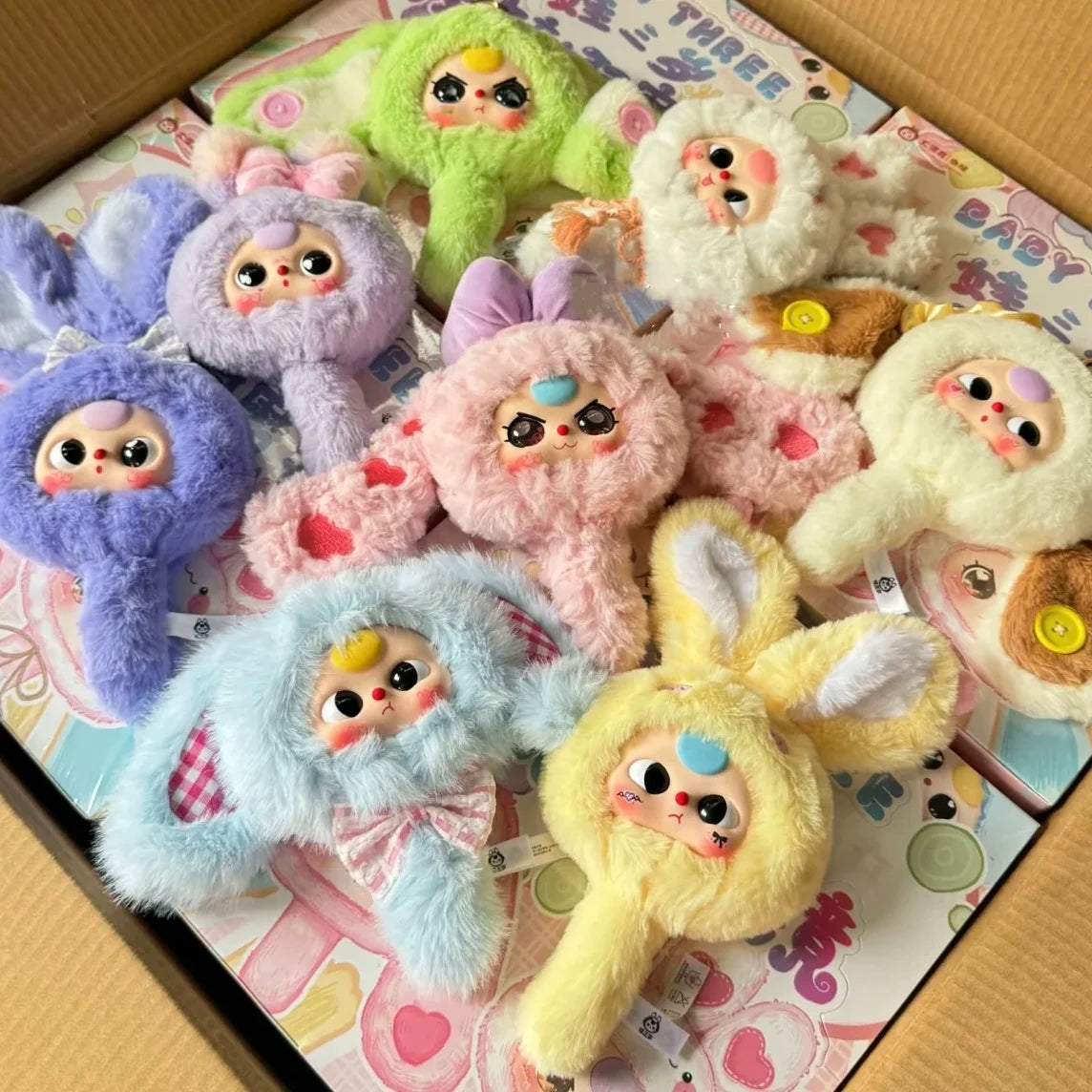 Baby Three Magic Mirror Series Blind Box Plush Toy Doll Makeup Mirror Ornament Anime Peripheral Mysterious Box Practical Gifts
