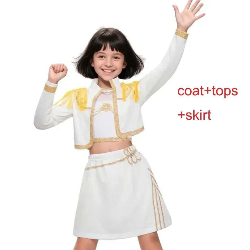 Anime Movie Kids Kpop Demon Hunter Cosplay Rumi Zoey Mira Cosplay Suit Clothes KPop Rumi Zoey Cosplay Costume 3D Print Costume