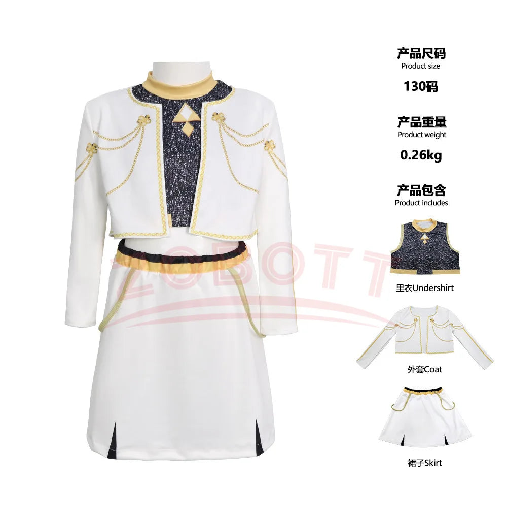 Anime Movie Kids Kpop Demon Hunter Cosplay Rumi Zoey Mira Cosplay Suit Clothes KPop Rumi Zoey Cosplay Costume 3D Print Costume