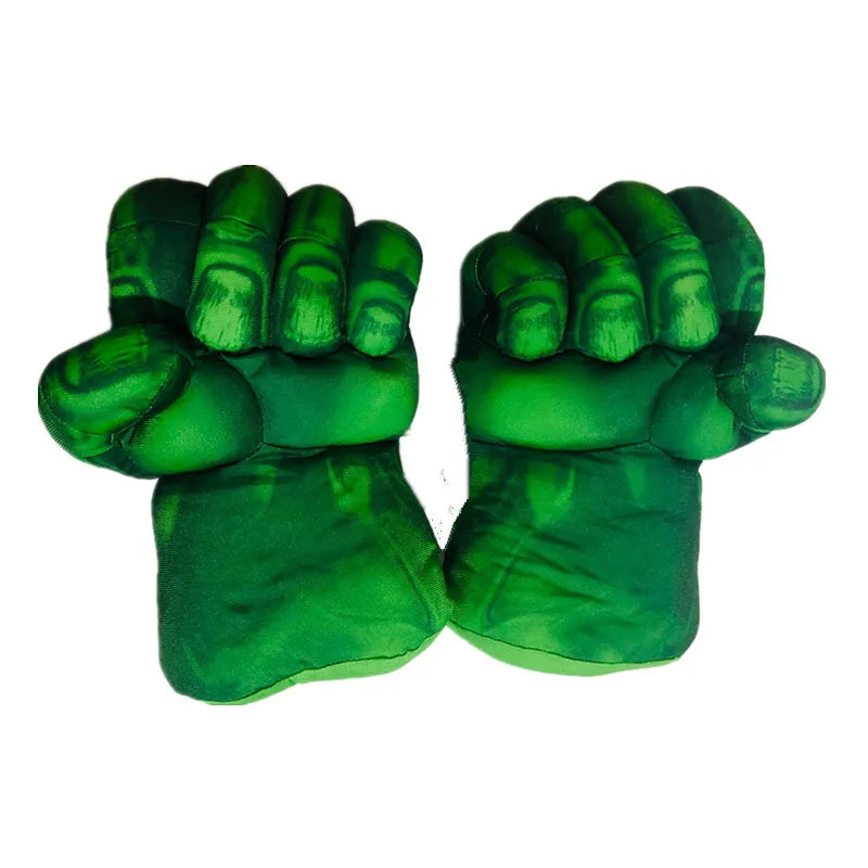 Kids Cartoon Pattern Printed Gloves Superhero Character Foam Gloves Halloween Cosplay Plush Cotton Fist Game Props