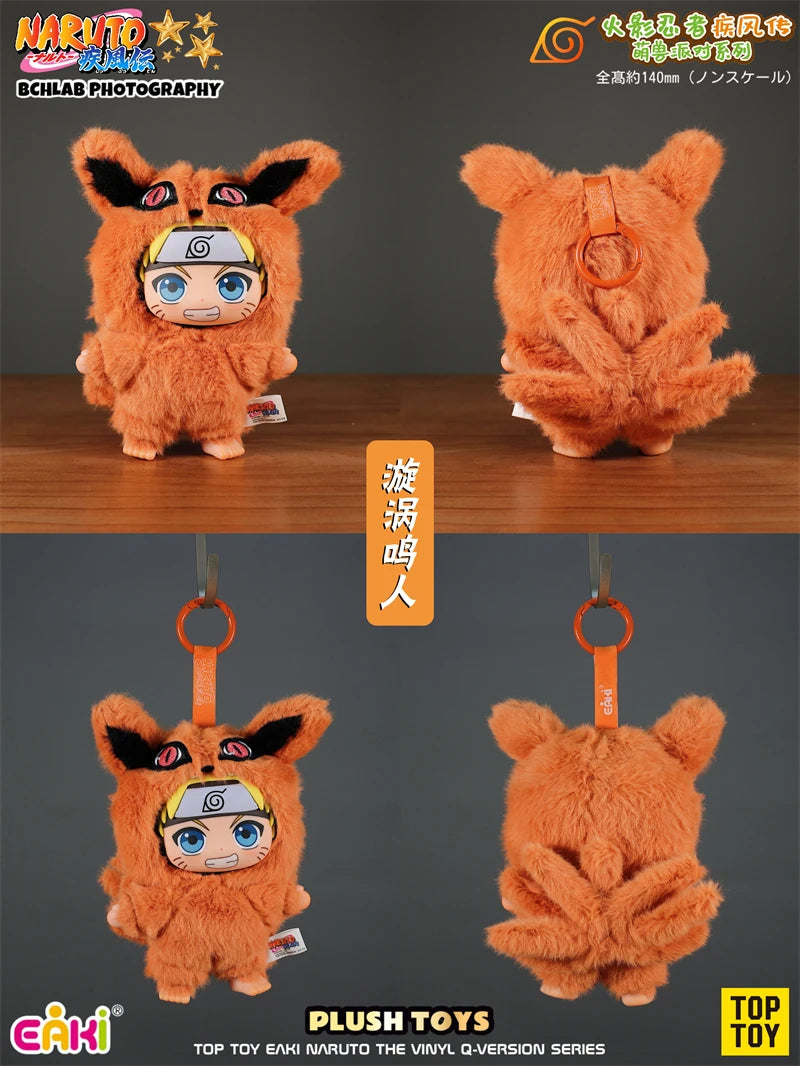 In Stock TOP TOY Naruto EAKI Cute Beast Party Sasuke Vinyl Cute Plush Blind Box Figure Pendant Gift