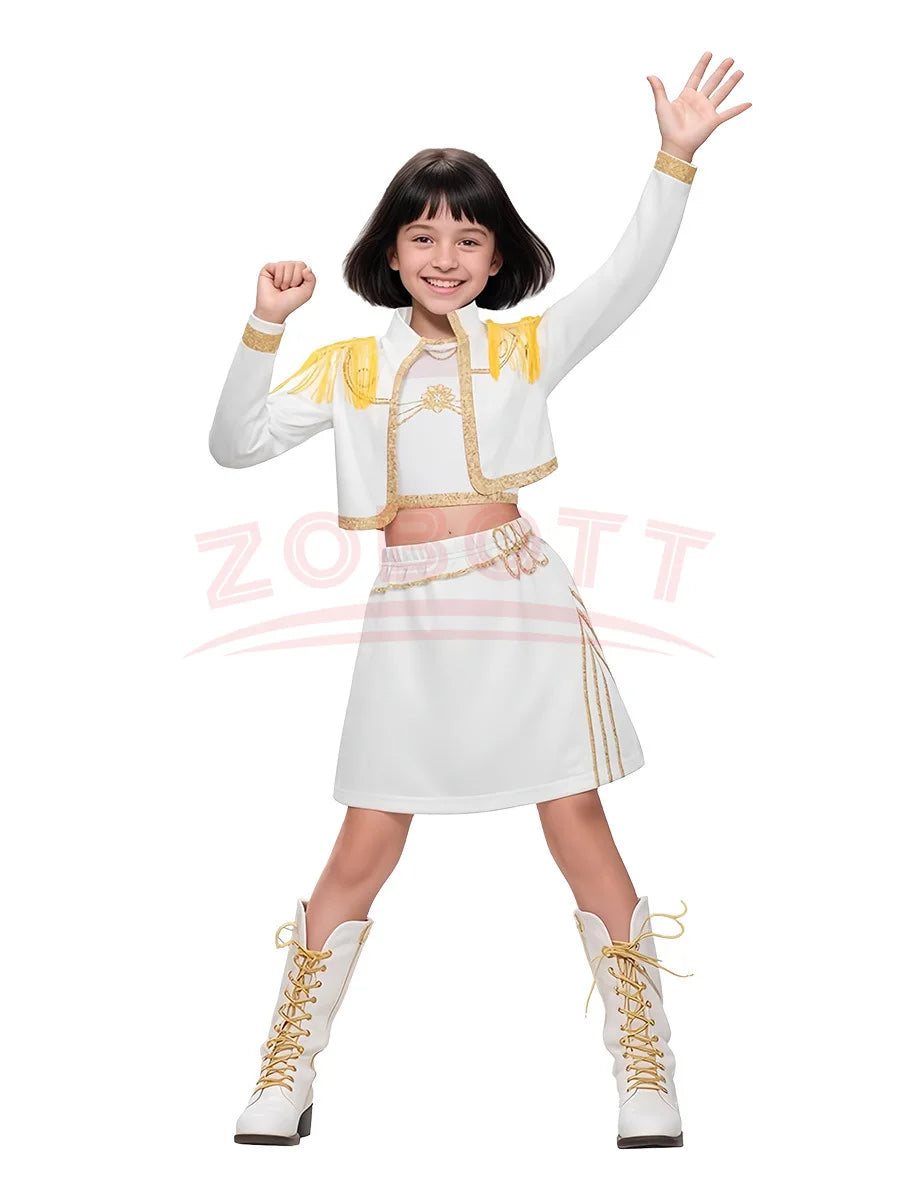 Anime Movie Kids Kpop Demon Hunter Cosplay Rumi Zoey Mira Cosplay Suit Clothes KPop Rumi Zoey Cosplay Costume 3D Print Costume