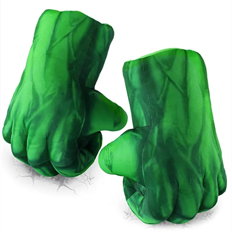 Kids Cartoon Pattern Printed Gloves Superhero Character Foam Gloves Halloween Cosplay Plush Cotton Fist Game Props