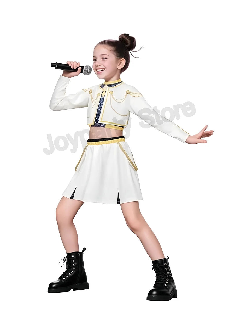 Anime Movie Kids Kpop Demon Hunter Cosplay Rumi Zoey Mira Cosplay Suit Clothes KPop Rumi Zoey Cosplay Costume 3D Print Costume