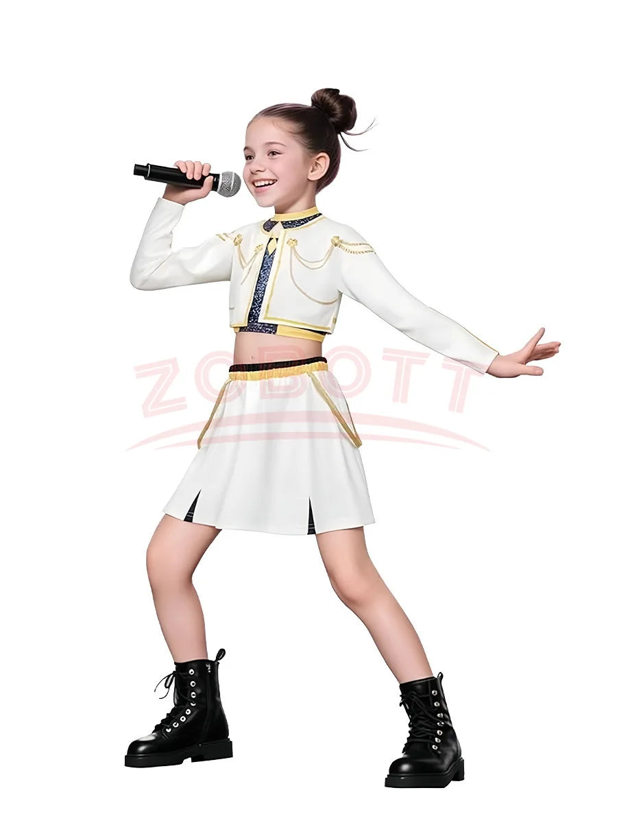 Anime Movie Kids Kpop Demon Hunter Cosplay Rumi Zoey Mira Cosplay Suit Clothes KPop Rumi Zoey Cosplay Costume 3D Print Costume