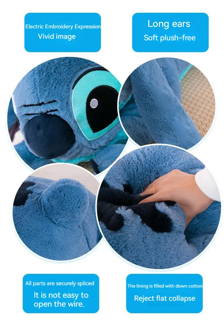 45-80cm Lilo & Stitch Disney Plush Doll Big Stuffed Animals Toys Pillow for Sleep Children Birthday Gift Valentine's Day Present