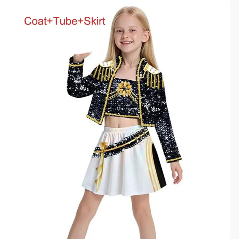 Anime Movie Kids Kpop Demon Hunter Cosplay Rumi Zoey Mira Cosplay Suit Clothes KPop Rumi Zoey Cosplay Costume 3D Print Costume