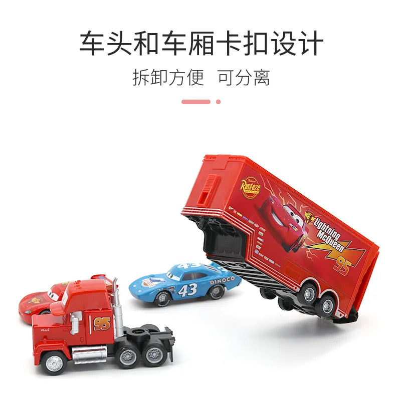 8/13/15Pcs Disney Pixar Cars Gift Box Metal Diecast lightning McQueen Car Model Toy Jackson Uncle Truck Boy Birthday Toys