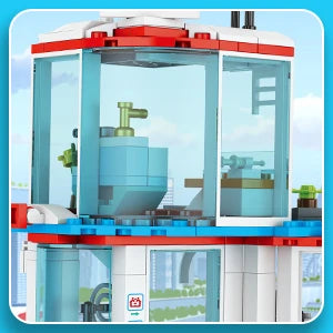 3 in1 City Hospital Building Blocks Toy STEM Sets Rescue Center Ambulance Doctor Nurse DIY Assembly Bricks Toy for Kids Boy Gift