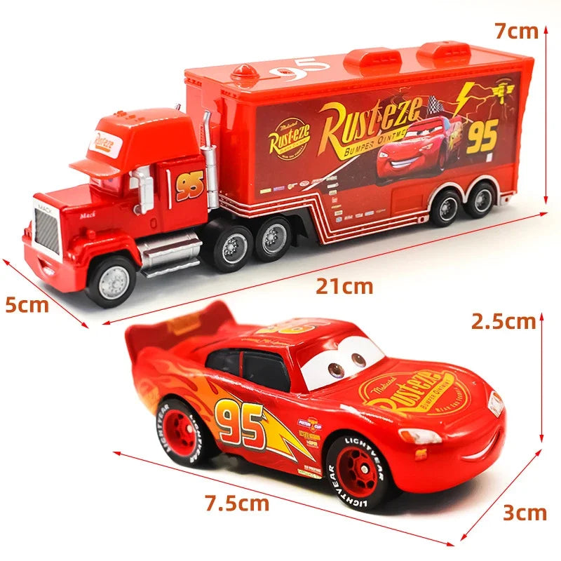 8/13/15Pcs Disney Pixar Cars Gift Box Metal Diecast lightning McQueen Car Model Toy Jackson Uncle Truck Boy Birthday Toys